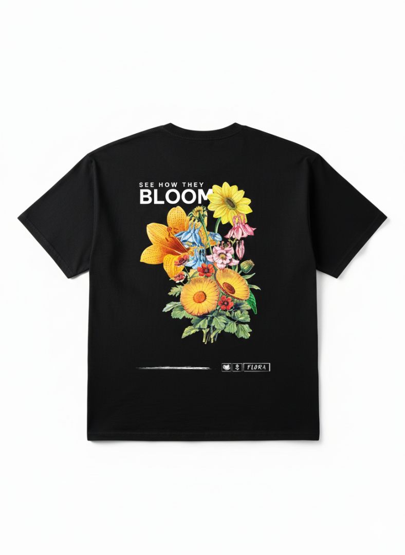 BLOOM FLORAL DESIGN - 240 GSM - OVERSIZED TEE