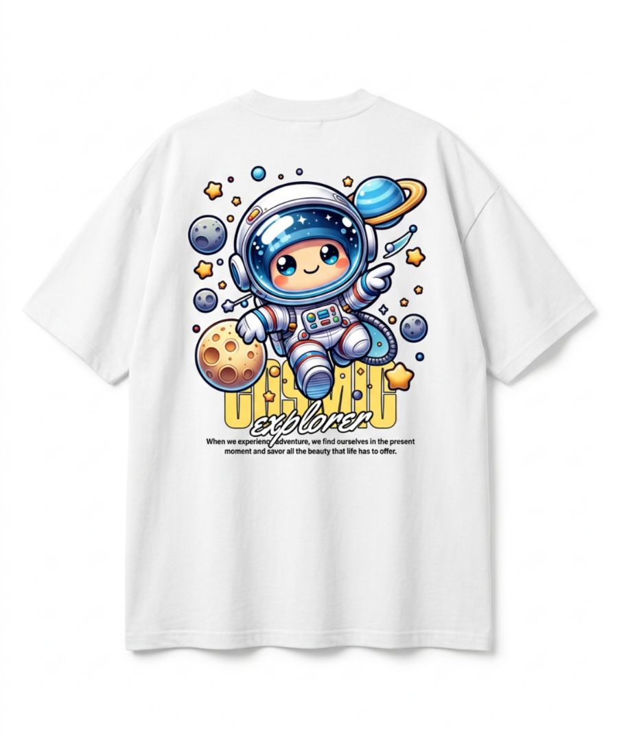 Cosmic Explorer Cute Tee - 240 Gsm
