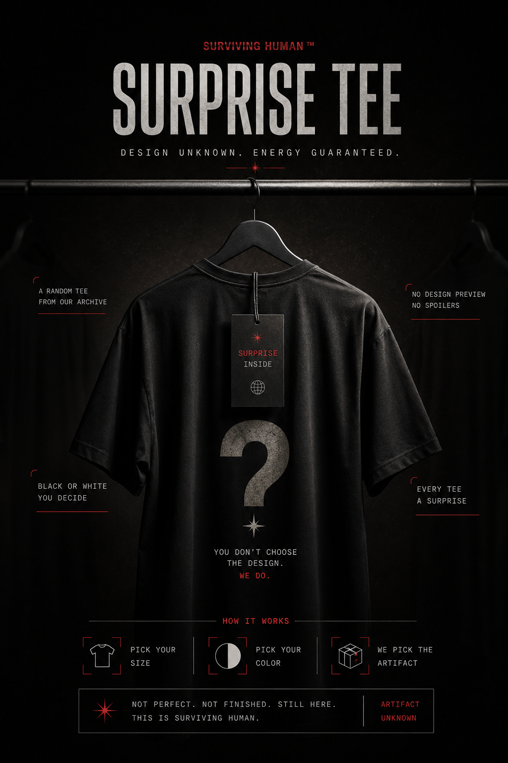 ARTIFACT UNKNOWN — Surprise Tee
