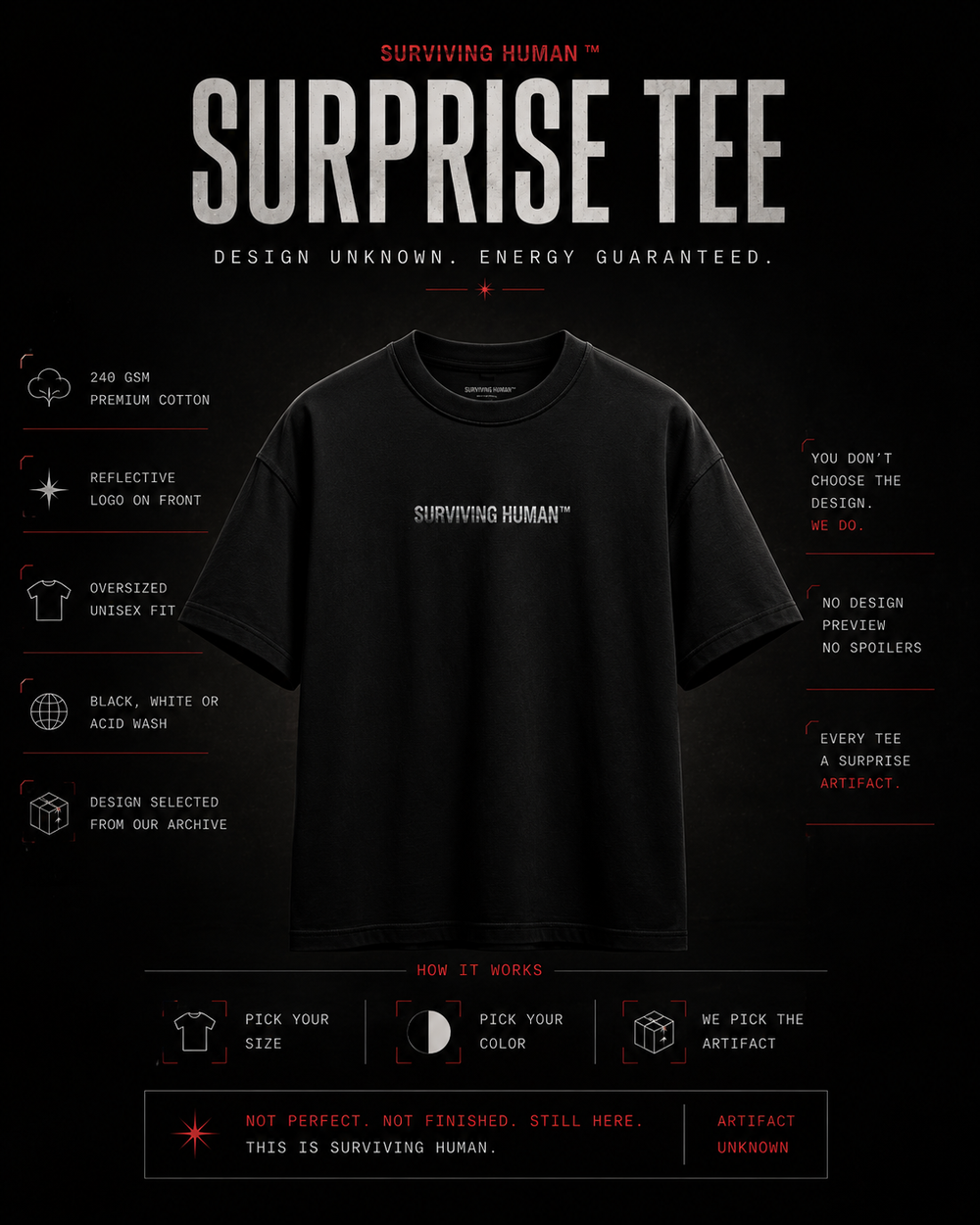 ARTIFACT UNKNOWN — Surprise Tee