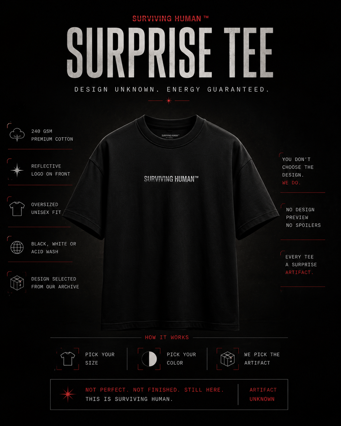 ARTIFACT UNKNOWN — Surprise Tee